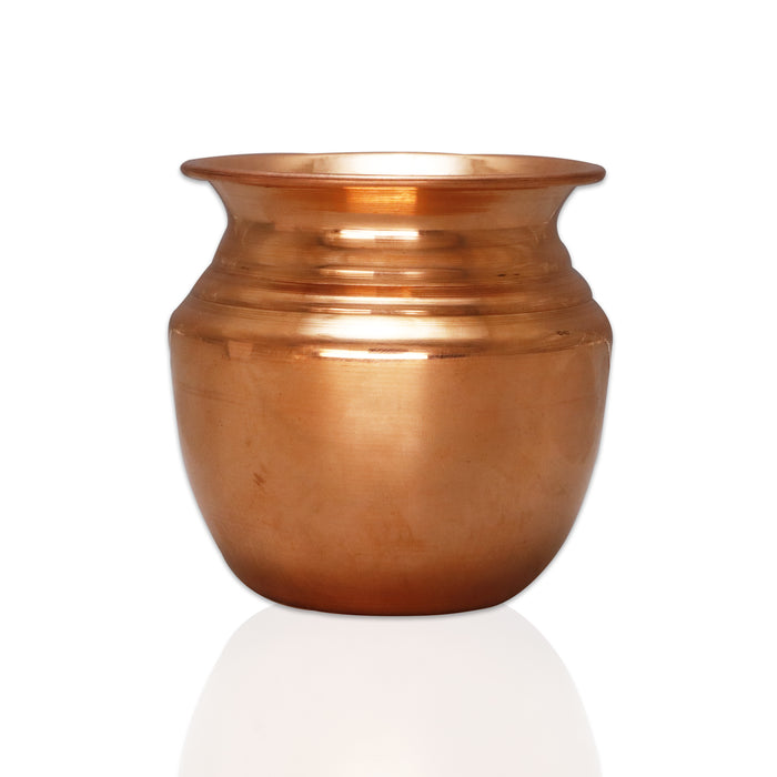 Copper Lota  - 5 x 4.5  Inches |  Kalash Pot/ Chombu/ Pooja Pot/ Kalash for Pooja