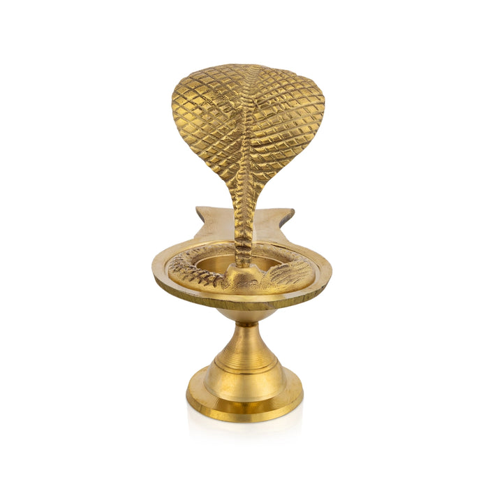 Shivling Nag Stand - 7 x 5 Inches | Avudaiyar With Nag Stand/ Naga Avudaiyar for Daily Pooja
