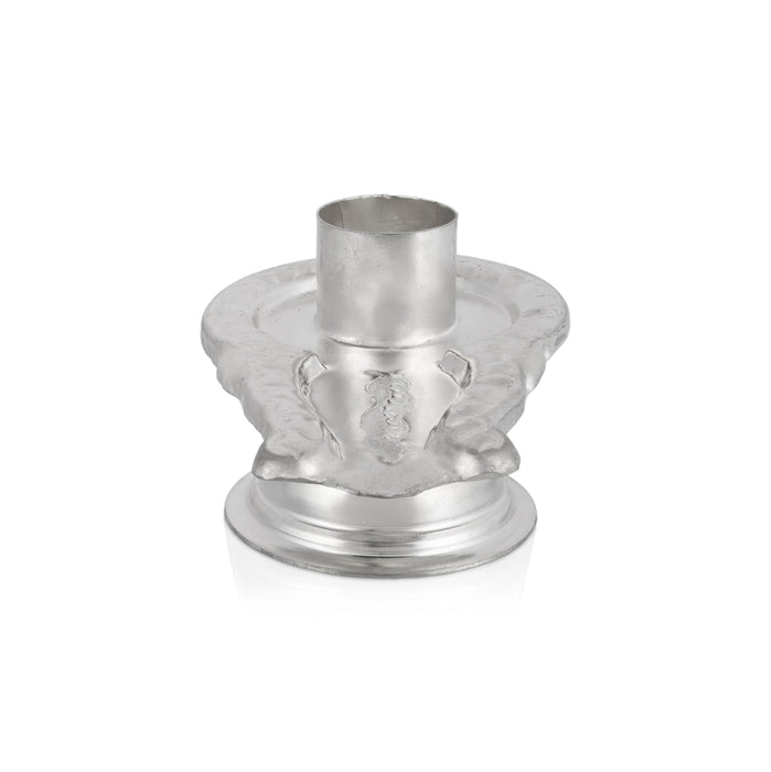 Shivling with Nagam - 3 x 5 Inches | White Metal Avudaiyar with Nag / Naga Lingam Base for Abhishekam
