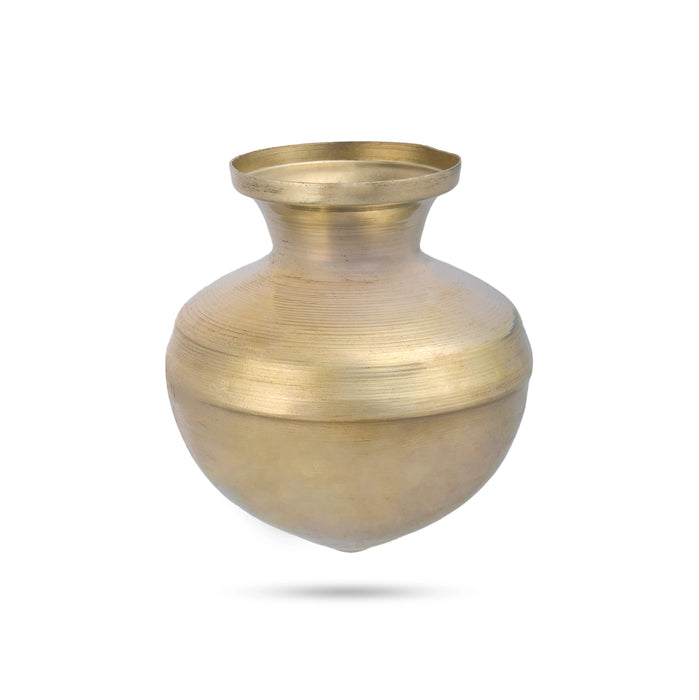 Abhishek Lota - 3 x 2.5 Inches | Brass Lota/ Abhishek Pot/ Jaladhari Chombu / Lota for Pooja