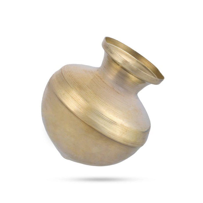 Abhishek Lota - 3 x 2.5 Inches | Brass Lota/ Abhishek Pot/ Jaladhari Chombu / Lota for Pooja