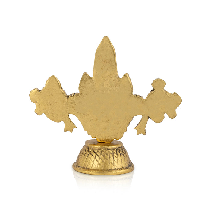 Balaji Murti - 5 x 5.5 Inches | Aluminium Gold Polish Idol/ Tirupati Balaji Statue for Home & Pooja Decor