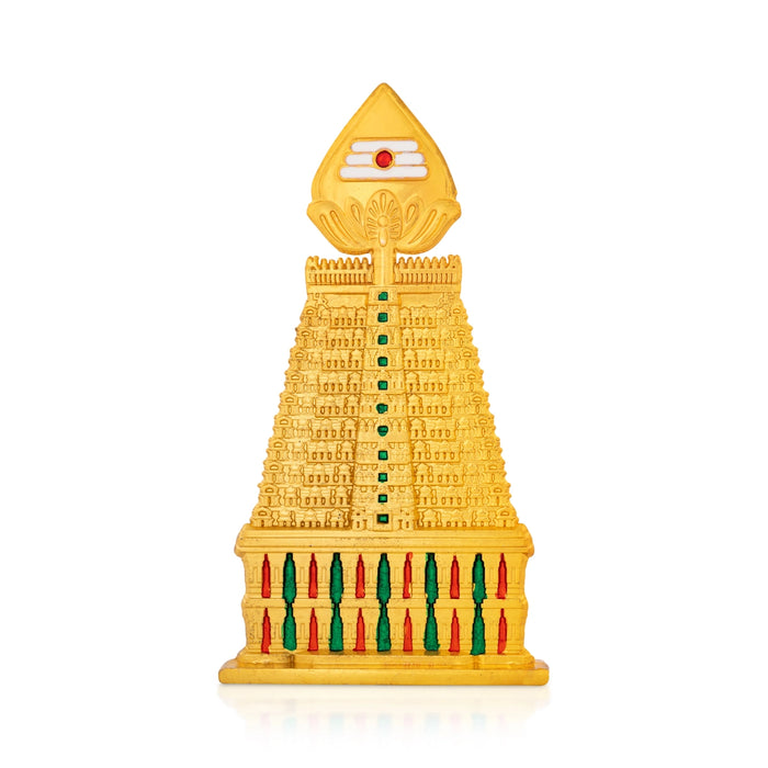 Vel Gopuram 5 x 3 Inches | Murugan Vel Gopuram Statue/ Zinc Temple Gopuram Idol for Home & Pooja Room Decor