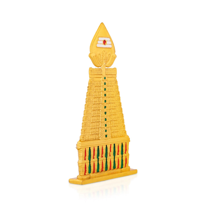 Vel Gopuram 5 x 3 Inches | Murugan Vel Gopuram Statue/ Zinc Temple Gopuram Idol for Home & Pooja Room Decor