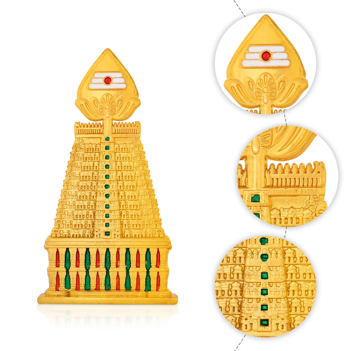 Vel Gopuram 5 x 3 Inches | Murugan Vel Gopuram Statue/ Zinc Temple Gopuram Idol for Home & Pooja Room Decor