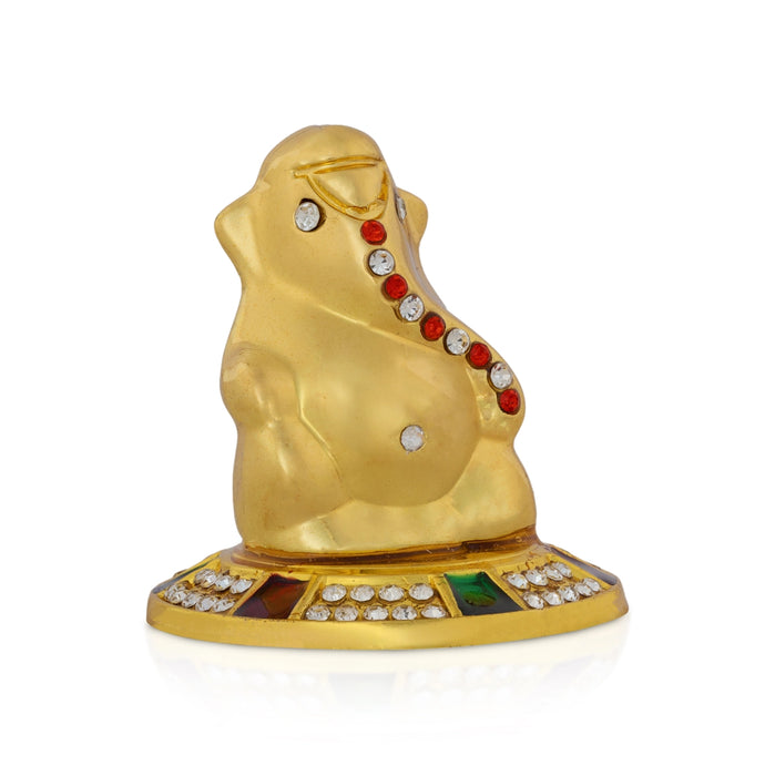 Ganesha Statue - 2 x 1.5 Inches | Zinc Vinayagar Idol/ Decorative Ganpati Murti for Home & Pooja Decor