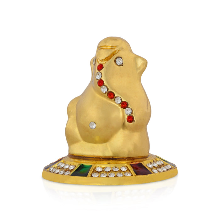 Ganesha Statue - 2 x 1.5 Inches | Zinc Vinayagar Idol/ Decorative Ganpati Murti for Home & Pooja Decor