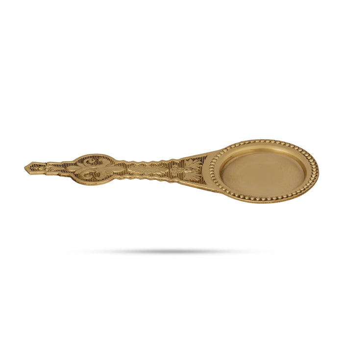 Brass Aarti Camphor - 0.25 x 4.5 Inches | Kapoor Dhani/ Karpoora Aarti for Pooja
