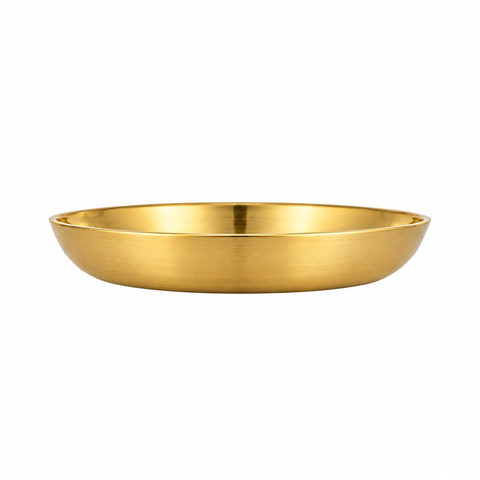 Decorative Plate - 0.5 x 3.5 Inches | Brass Plate/ Thali Plate/ Pooja Plate For Home & Festive Offerings