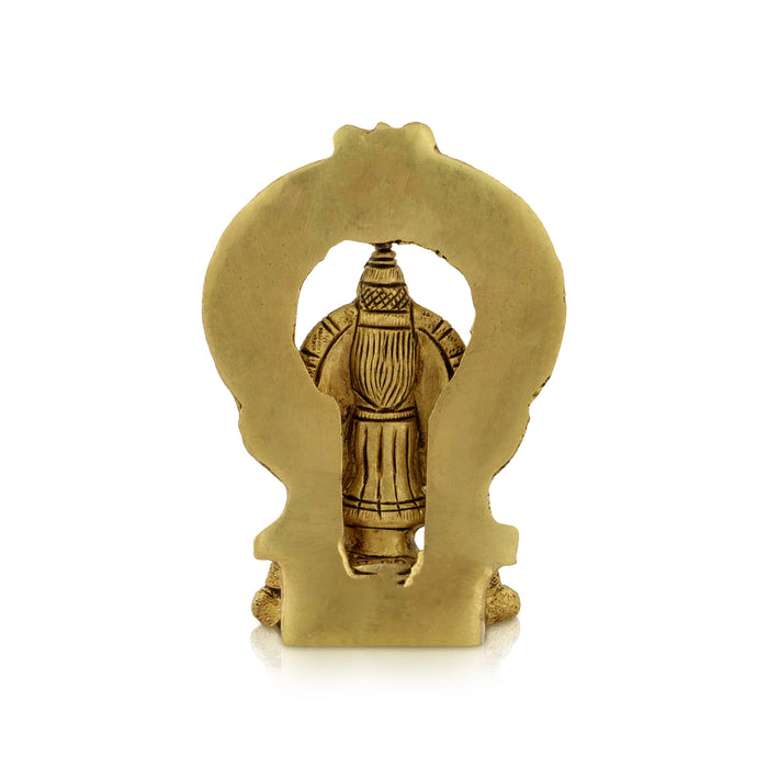 Annamalai Unnamalai Murti Pair - 4.2 x 3 Inches | Antique Brass Idol/ Annamalai Unnamalaiyar Statue For Pooja