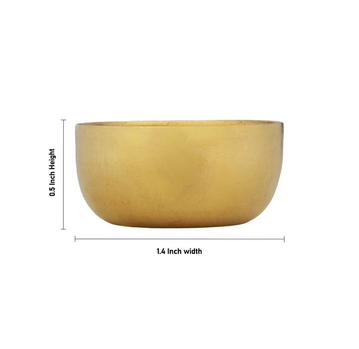 Bombay Cup - 0.5 x 1.4 Inches | Small Bowl/ Brass Bowl / Bowl For Pooja Ritual Use