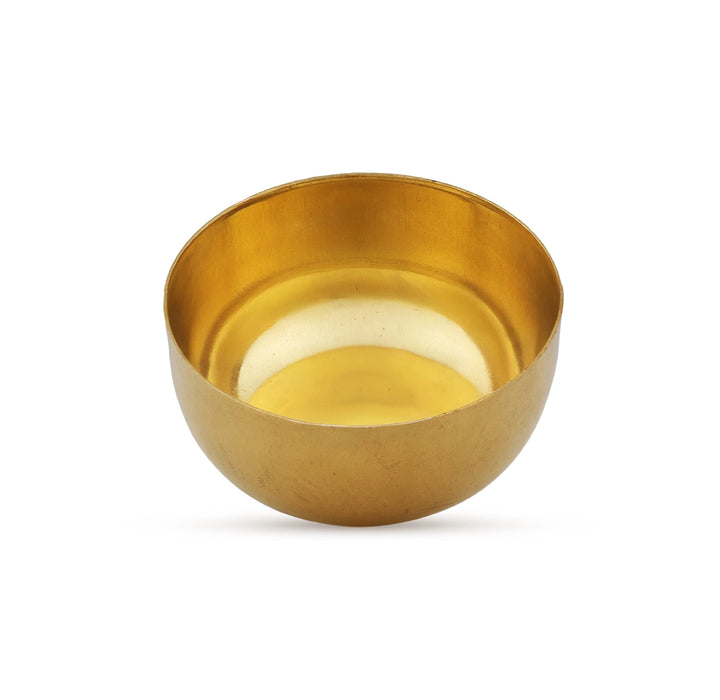 Bombay Cup - 0.8 x 1.5 Inches | Brass Bowl / Small Bowl/ Pooja Vessel For Daily Offerings
