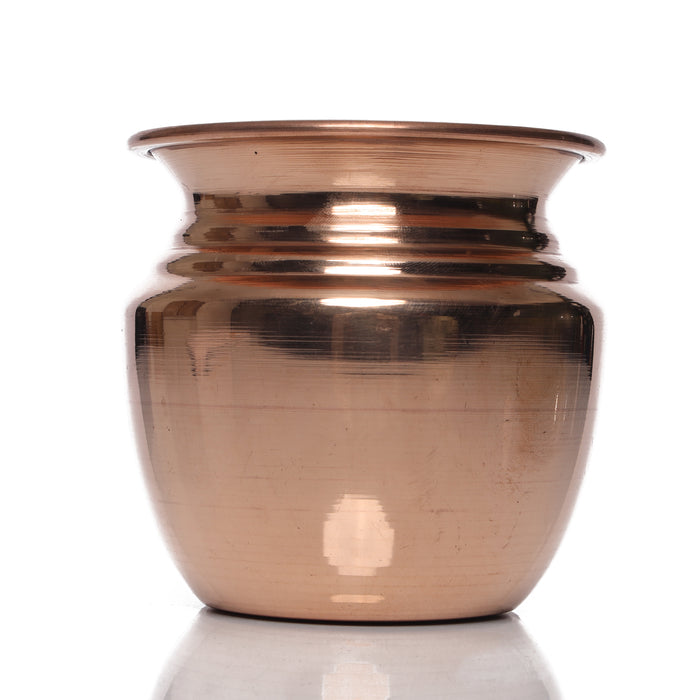 Copper Lota  - 3.5 x 3.5  Inches |  Kalash Pot/ Chombu/ Pooja Pot/ Kalash for Pooja - Kalash & Pooja Lota