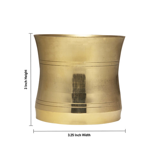 Pancha Patra - 3 x 3.25 Inches | Brass Panchapalli/ Panch Patra/ Panchamurt for Pooja - Panchapatra & Uddarani