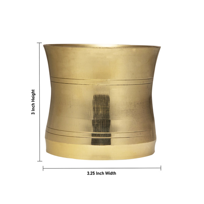 Pancha Patra - 3 x 3.25 Inches | Brass Panchapalli/ Panch Patra/ Panchamurt for Pooja - Panchapatra & Uddarani