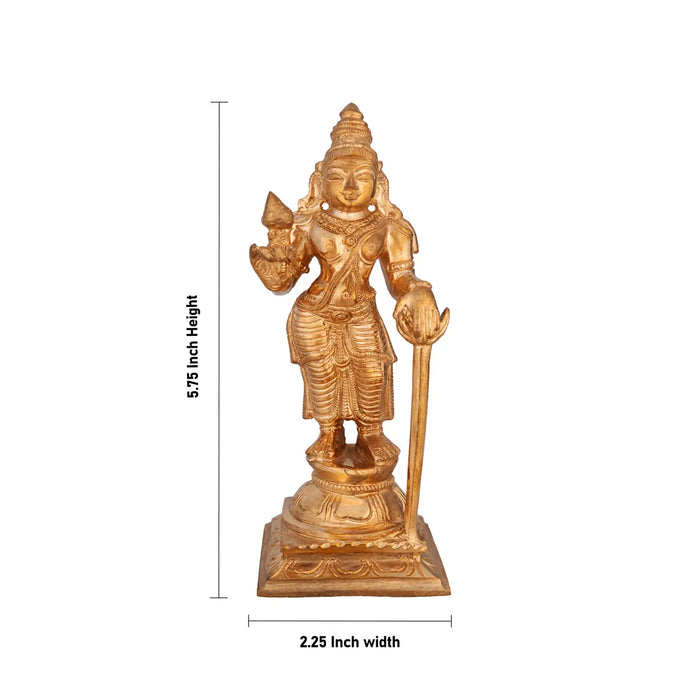 Naalvar Set- 5.75 x 2.25 Inches|Panchaloha Idol/ Appar/ Sundarar/ Sambandar/ Manikavasagar/ Nalvar Idols for Pooja - Panchaloha Murties