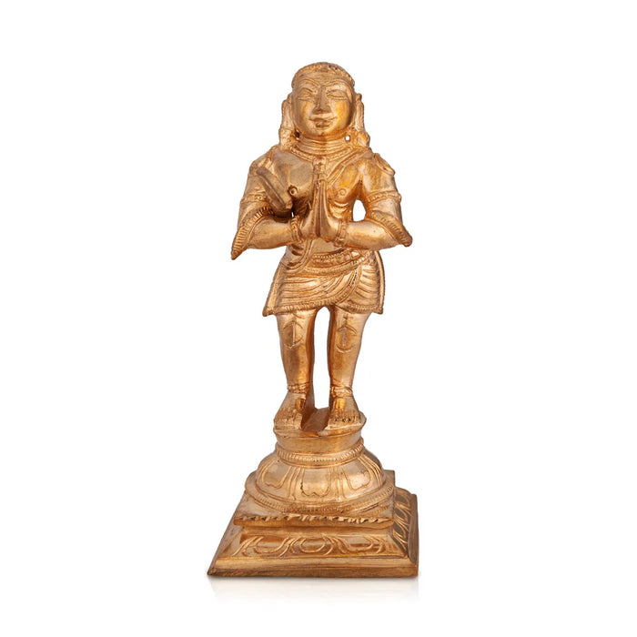 Naalvar Set- 5.75 x 2.25 Inches|Panchaloha Idol/ Appar/ Sundarar/ Sambandar/ Manikavasagar/ Nalvar Idols for Pooja - Panchaloha Murties