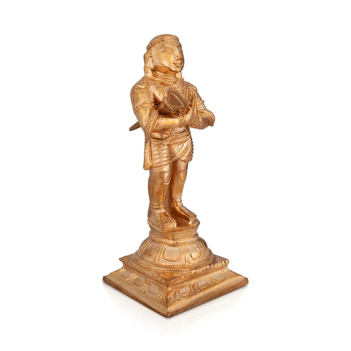 Naalvar Set- 5.75 x 2.25 Inches|Panchaloha Idol/ Appar/ Sundarar/ Sambandar/ Manikavasagar/ Nalvar Idols for Pooja - Panchaloha Murties