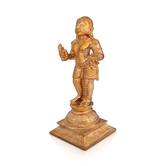 Naalvar Set- 5.75 x 2.25 Inches|Panchaloha Idol/ Appar/ Sundarar/ Sambandar/ Manikavasagar/ Nalvar Idols for Pooja - Panchaloha Murties