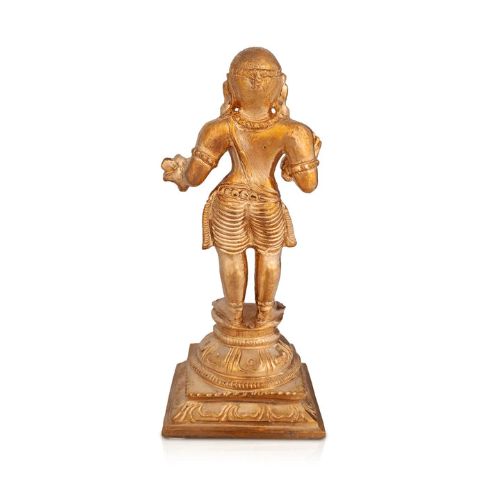 Naalvar Set- 5.75 x 2.25 Inches|Panchaloha Idol/ Appar/ Sundarar/ Sambandar/ Manikavasagar/ Nalvar Idols for Pooja - Panchaloha Murties
