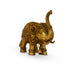 Elephant Statue - 4.5 x 5.5 Inches | Antique Brass Idol/ Elephant Idol/ Elephant Sculpture for Home - Table Stand Accessories