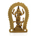 Murugan Statue With Arch Standing On Base - 5 x 3.25 Inches | Antique Brass Idol/ Kartikeya Statue With Peacock for Pooja - Brass Murties