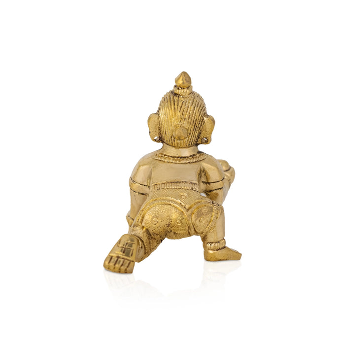 Crawling Krishna Murti - 3 x 1.5 Inches | Brass Krishna Idol/ Krishna Statue/ Laddu Gopal Murti For Worship - Brass Murties