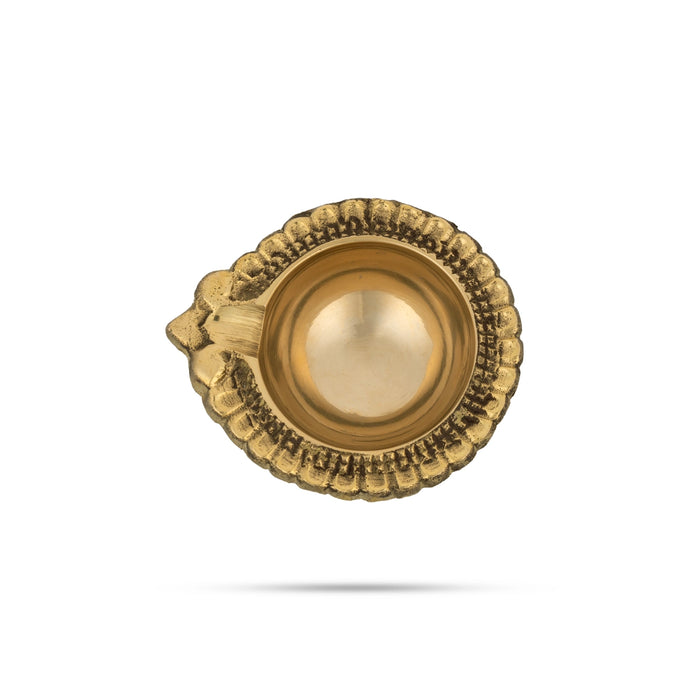 Kubera Lakshmi Vilakku - 1 x 3 Inches | Brass Lamp/ Laxmi Kubera Deepam/ Brass Deepam for Pooja - Kerala Vilakku