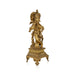 Krishna Standing Chowki With Peacock Murti - 17 x 6 Inches | Brass Idol / Krishna statue for Pooja - Brass Murties