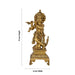 Krishna Standing Chowki With Peacock Murti - 17 x 6 Inches | Brass Idol / Krishna statue for Pooja - Brass Murties