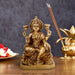Lakshmi Idol - 6.5 x 4.5 Inches | Antique Brass Idol/ Laxmi Murti/ Lakshmi Murti for Pooja/ 1.700 Kgs Approx - Brass Murties