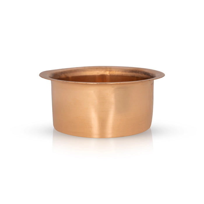 Davara Tumbler Set - 3 x 4 Inches | Copper Tumbler & Dabara Set/ Coffee Dabara Set for Home/ 130 Gms Approx