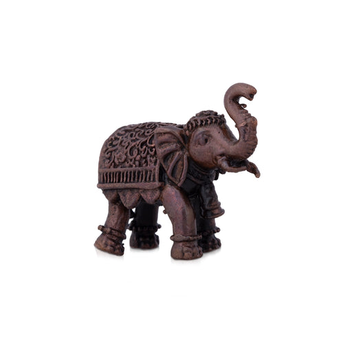 Elephant Statue - 2 x 1.25 Inches | Copper Idol/ Elephant Figurine for Home/ 70 Gms Approx - Table Stand Accessories
