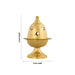 Brass Amar Deep With Base - 4 x 3 Inches | Brass Lamp/ Brass Deepam With Star Design Lid for Pooja/ 180 Gms - Nanda Deep & Pyali Deep