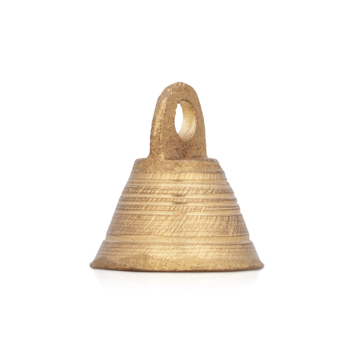 Brass Bell - 1 x 0.75 Inches | Kavadi Bell/ Pooja Hanging Bell for Mandir/ 10 Gms Approx - Pooja Bells