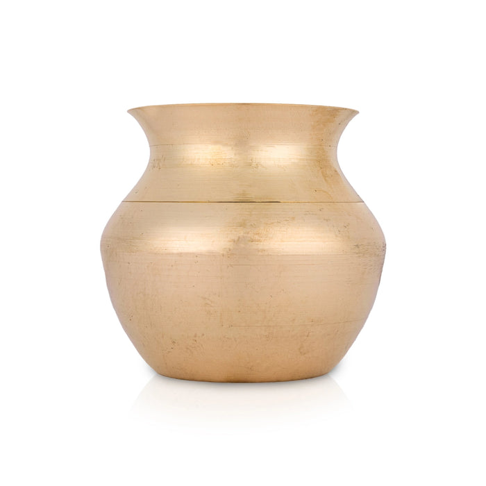 Brass Lota - 3.5 x 3 Inches | Chombu / Pooja Pot / Brass Kalash for Home & Pooja