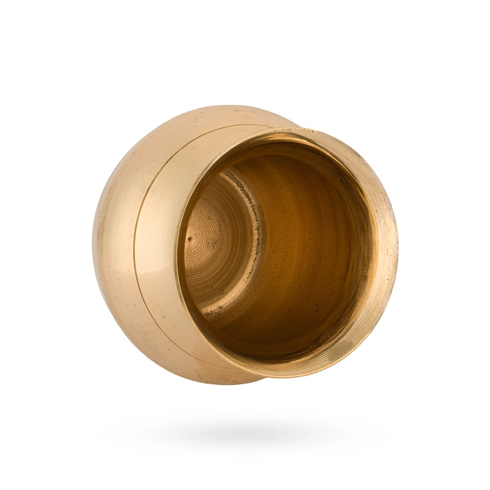 Brass Lota - 3.5 x 3 Inches | Chombu / Pooja Pot / Brass Kalash for Home & Pooja