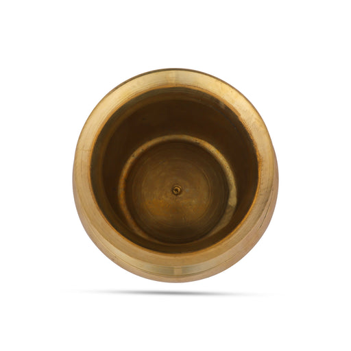 Brass Lota - 3.5 x 3.25 Inches | Chombu/ Kalash Pot/ Kalasam for Pooja/ 200 Gms Approx - Kalash & Pooja Lota