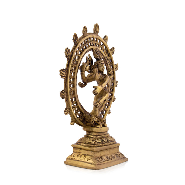 Natraj Murti - 18 x 8 Inches | Antique Brass Statue / Nataraja Vigraham for Pooja