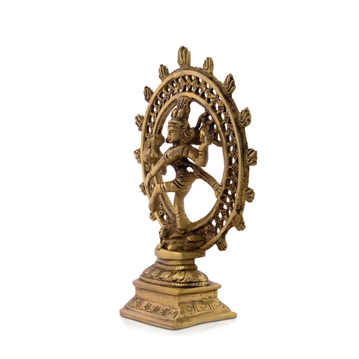 Natraj Murti - 18 x 8 Inches | Antique Brass Statue / Nataraja Vigraham for Pooja
