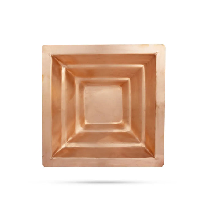 Havan Kund Without Stand - 9 X 9 Inches | Copper Agnihotra/ Hawan Kund With Handle For Yajna And Homam