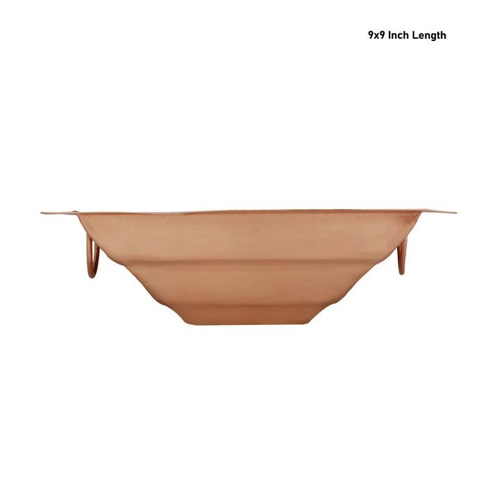 Havan Kund Without Stand - 9 X 9 Inches | Copper Agnihotra/ Hawan Kund With Handle For Yajna And Homam