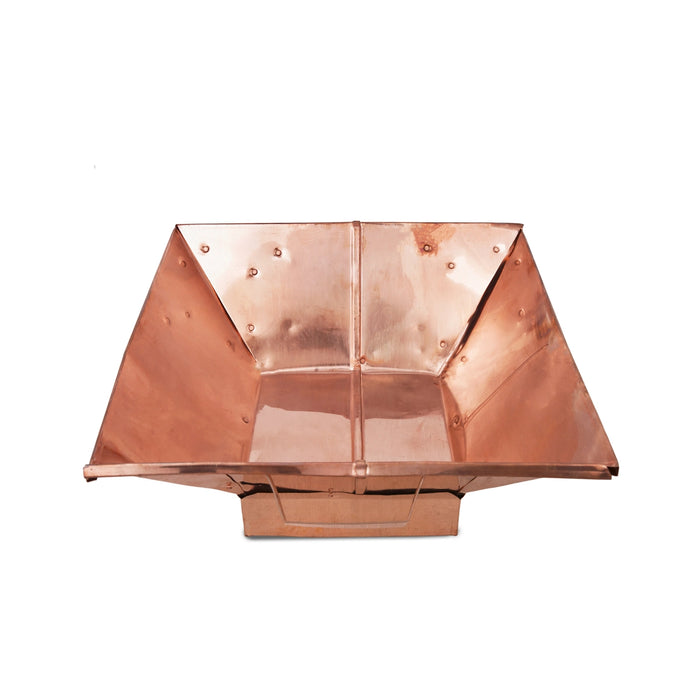 Havan Kund With Stand - 16 x 16 Inches | Copper Agnihotra/ Hawan Kund With Handle For Yajna And Homam - Havan Kund