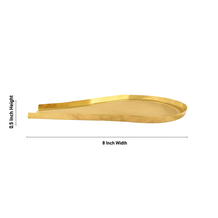 Abhisheka Patra - 0.5 x 8 x 4.5 Inches | Brass Abhisheka Plate/ Abhishek Patra for Pooja - Abhishek Plate