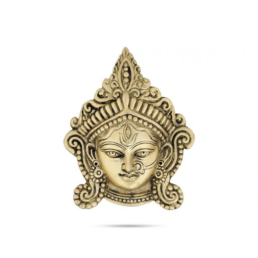 Amman Face Wall Hanging - 6.5 x 5.5 Inches | Brass Ammavari Face/ Brass Hanger for Home Decor/ 630 Gms Approx - Wall Hanging