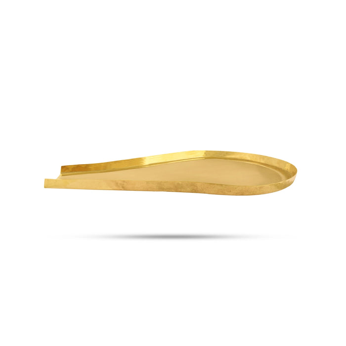 Abhisheka Patra - 0.5 x 12 x 7 Inches | Brass Abhisheka Plate/ Abhishek Patra for Pooja - Abhishek Plate