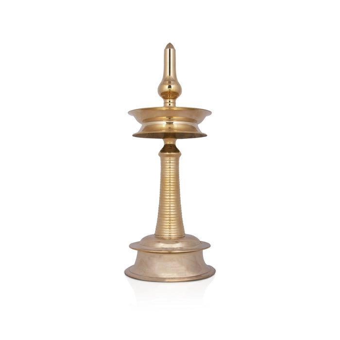 Brass Kerala Fancy Lamp - Round - 18 Inches | Brass Deep/ Brass Lamp for Pooja/ 2700 Gms Approx