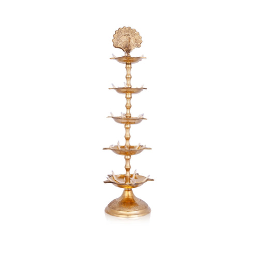 Electric Diya - 15 Inches | 5 Step Lamp/ Electric Lamp/ Electric Deep for Pooja Decor - Electric Lamps