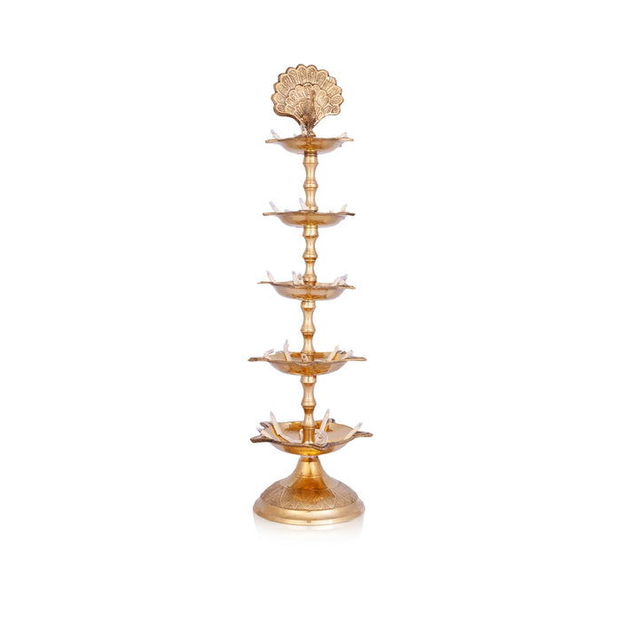 Electric Diya - 15 Inches | 5 Step Lamp/ Electric Lamp/ Electric Deep for Pooja Decor - Electric Lamps