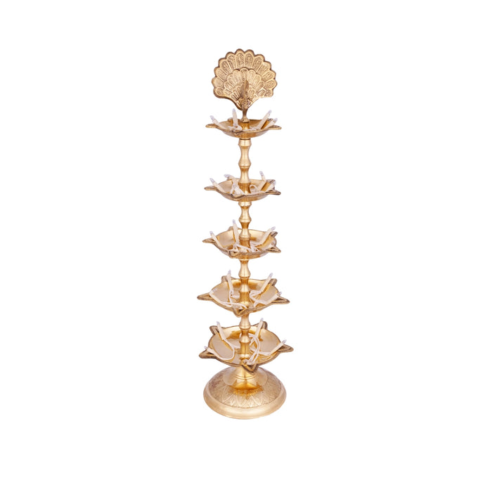 Electric Diya - 15 Inches | 5 Step Lamp/ Electric Lamp/ Electric Deep for Pooja Decor - Electric Lamps